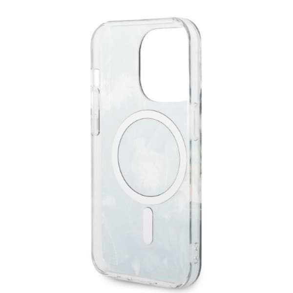 GUESS iPhone 14 Pro Magsafe Skal Jungle + Trådlös Laddare - Grön