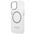 Miniatyrbild 7 av 8: GUESS iPhone 14 Skal Magsafe Metal Outline - Silver