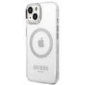Miniatyrbild 2 av 8: GUESS iPhone 14 Skal Magsafe Metal Outline - Silver