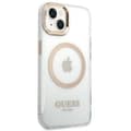 Miniatyrbild 4 av 8: GUESS iPhone 14 Plus Skal Magsafe Metal Outline - Guld
