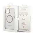 Miniatyrbild 8 av 8: GUESS iPhone 14 Plus Skal Magsafe Metal Outline - Guld