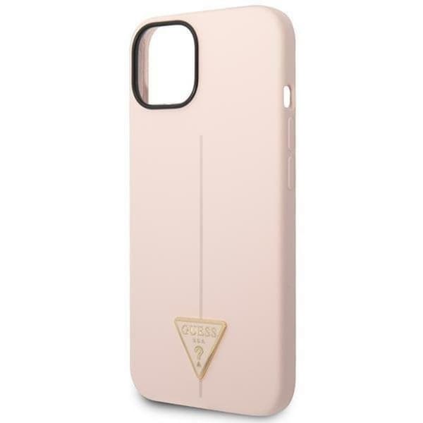 GUESS iPhone 14 Skal Silicone Triangle - Rosa
