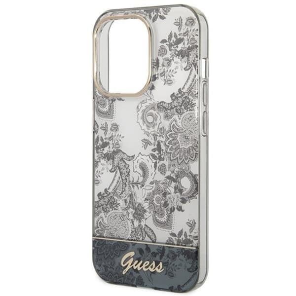 GUESS iPhone 14 Pro Max Skal Porcelain Collection - Grå