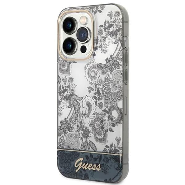 GUESS iPhone 14 Pro Max Skal Porcelain Collection - Grå