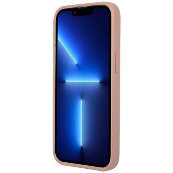GUESS iPhone 14 Pro Max Skal Saffiano Triangle Logo - Rosa