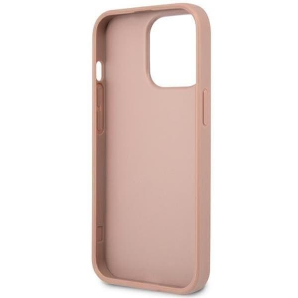 GUESS iPhone 14 Pro Max Skal Saffiano Triangle Logo - Rosa