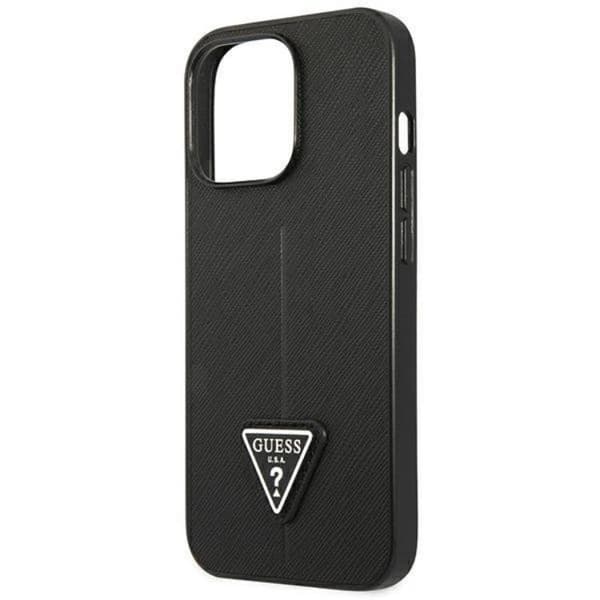 GUESS iPhone 14 Pro Skal Saffiano Triangle Logo - Svart
