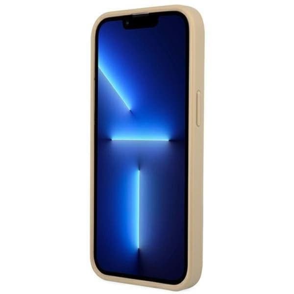 Guess iPhone 13 Pro Skal Saffiano Triangle Logo - Beige