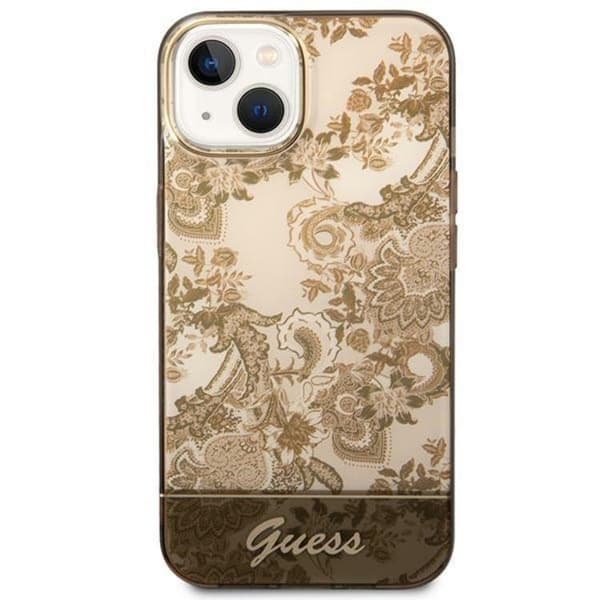 GUESS iPhone 14 Plus Skal Porcelain Collection - Ocher