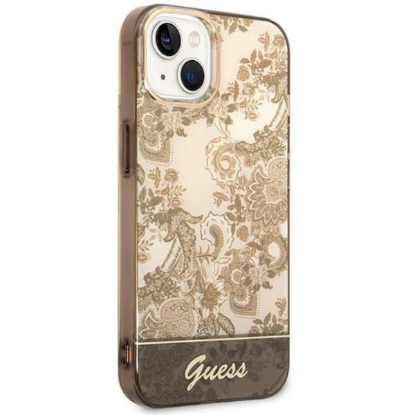 GUESS iPhone 14 Plus Skal Porcelain Collection - Ocher