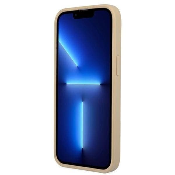 Guess iPhone 13 Mini Skal Saffiano Triangle Logo - Beige