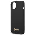 Miniatyrbild 6 av 8: GUESS iPhone 14 Plus Skal Silicone Vintage Gold Logo - Svart