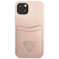 Miniatyrbild 3 av 8: Guess iPhone 13 Skal Saffiano Triangle Logo Korthållare - Rosa