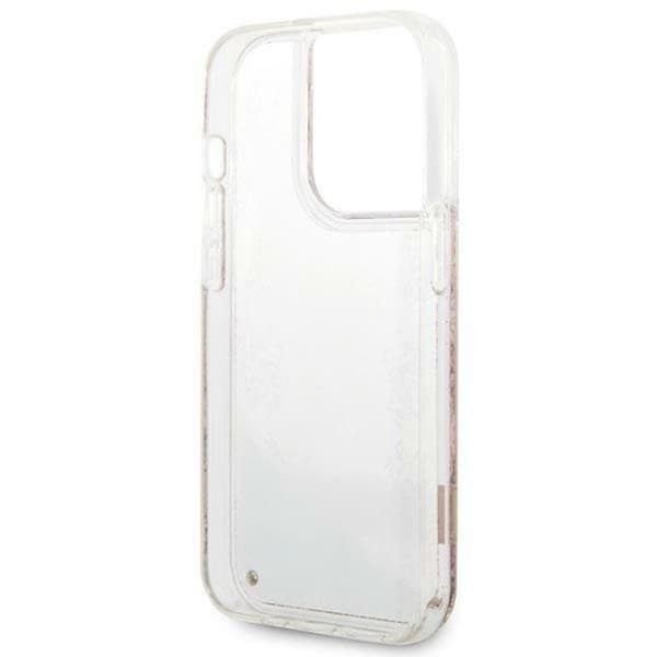 GUESS iPhone 14 Pro Max Skal Paisley Liquid Glitter - Guld