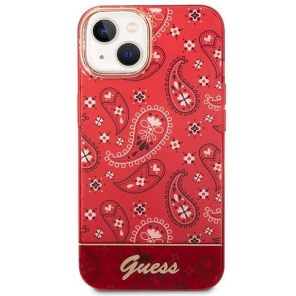 GUESS iPhone 14 Plus Skal Bandana Paisley - Röd
