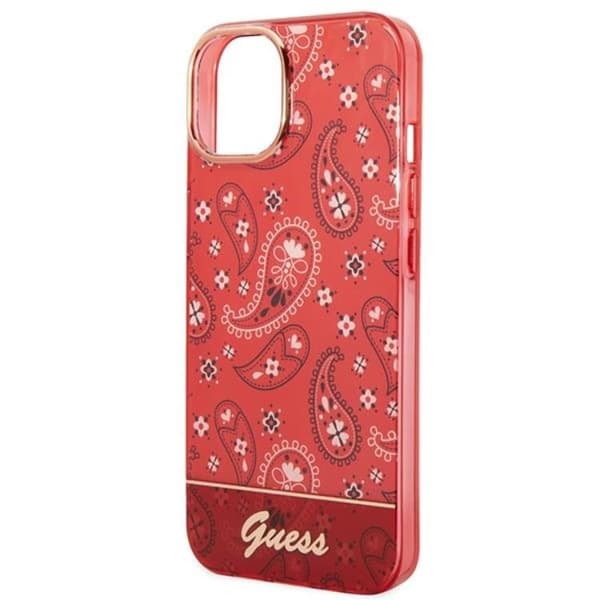 GUESS iPhone 14 Plus Skal Bandana Paisley - Röd
