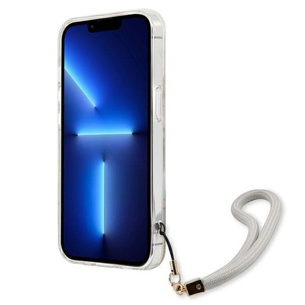 Guess iPhone 13 Mini Skal Flower Strap - Lila
