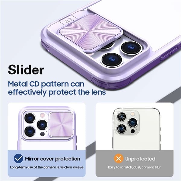 iPhone 14 Plus Skal Camera Slider - Lila