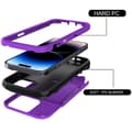 Miniatyrbild 4 av 7: iPhone 14 Plus Skal Korthållare Mirror Kickstand - Lila