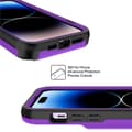 Miniatyrbild 5 av 7: iPhone 14 Pro Skal Korthållare Mirror Kickstand - Lila