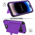 Miniatyrbild 6 av 7: iPhone 14 Pro Skal Korthållare Mirror Kickstand - Lila