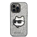 Miniatyrbild 3 av 8: Karl Lagerfeld iPhone 14 Pro Max Skal Glitter Choupette Patch - Silver
