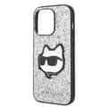 Miniatyrbild 6 av 8: Karl Lagerfeld iPhone 14 Pro Max Skal Glitter Choupette Patch - Silver