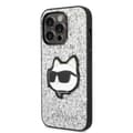 Miniatyrbild 2 av 8: Karl Lagerfeld iPhone 14 Pro Max Skal Glitter Choupette Patch - Silver
