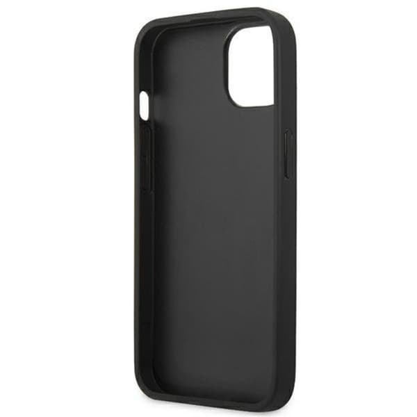 BMW iPhone 14 Plus Skal Läder Stamp - Svart