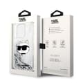 Miniatyrbild 8 av 8: Karl Lagerfeld iPhone 14 Pro Skal Glitter Choupette Head - Silver
