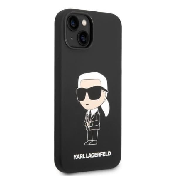 Karl Lagerfeld iPhone 14 Plus Skal Magsafe Ikonik Silicone - Svart