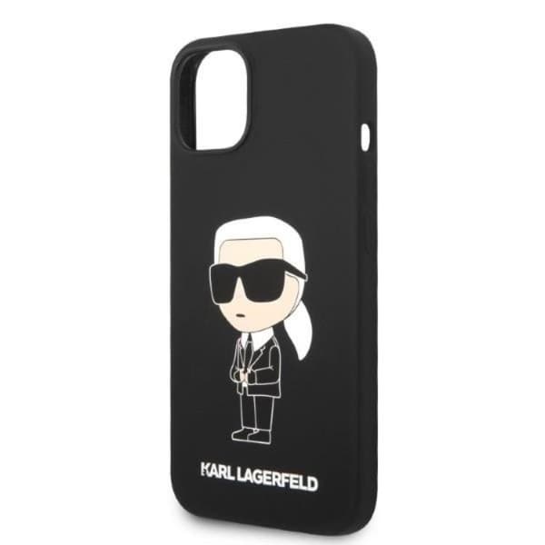 Karl Lagerfeld iPhone 14 Plus Skal Magsafe Ikonik Silicone - Svart