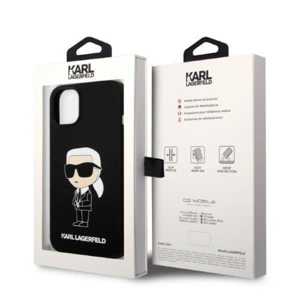 Karl Lagerfeld iPhone 14 Plus Skal Magsafe Ikonik Silicone - Svart