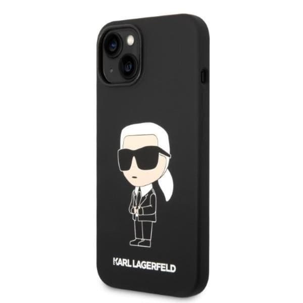 Karl Lagerfeld iPhone 14 Plus Skal Magsafe Ikonik Silicone - Svart