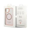 Miniatyrbild 8 av 8: GUESS iPhone 14 Skal MagSafe Gold Outline Translucent - Rosa