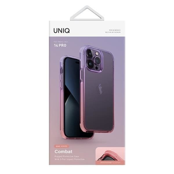 UNIQ iPhone 14 Pro Skal Combat Duo - Lila/Rosa