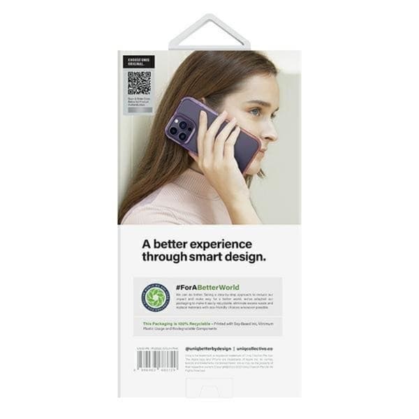 UNIQ iPhone 14 Pro Skal Combat Duo - Lila/Rosa