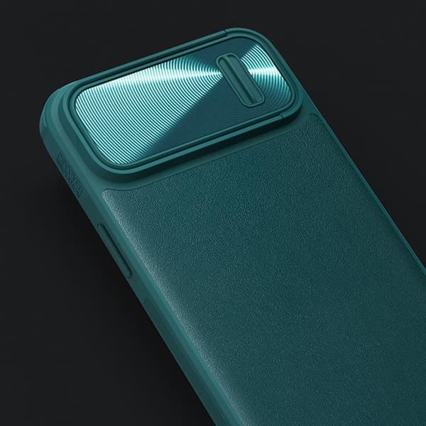Nillkin iPhone 14 Plus Skal CamShield Läder S - Grön