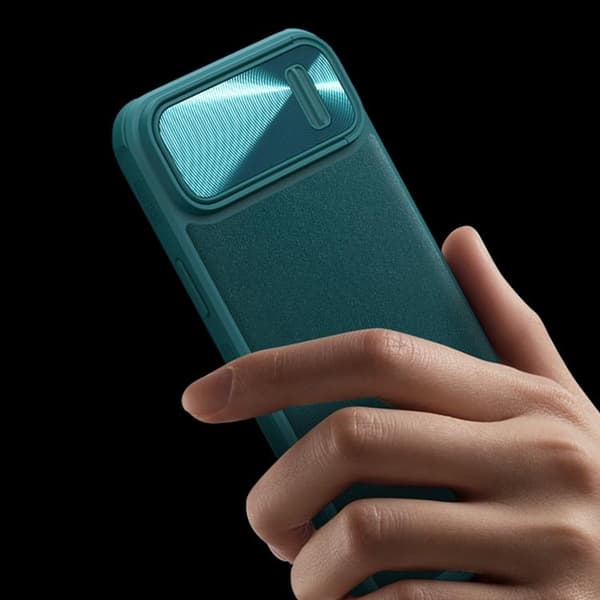 Nillkin iPhone 14 Plus Skal CamShield Läder S - Grön