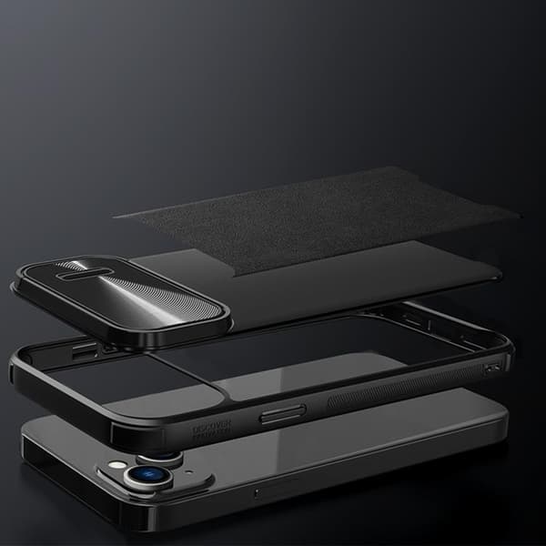 Nillkin iPhone 14 Plus Skal CamShield Läder S - Svart