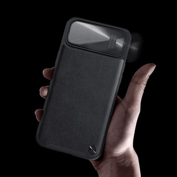 Nillkin iPhone 14 Plus Skal CamShield Läder S - Svart