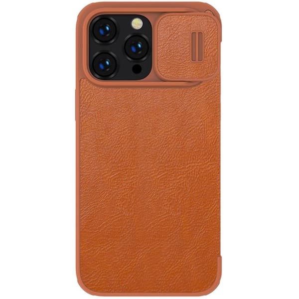 Nillkin iPhone 14 Pro Max Plånboksfodral QinPro Läder - Brun