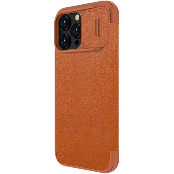 Nillkin iPhone 14 Pro Max Plånboksfodral QinPro Läder - Brun