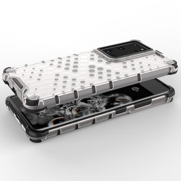 Galaxy S22 Ultra Skal Honeycomb Armored - Transparent