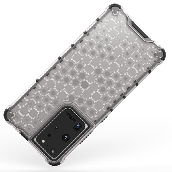Galaxy S22 Ultra Skal Honeycomb Armored - Transparent