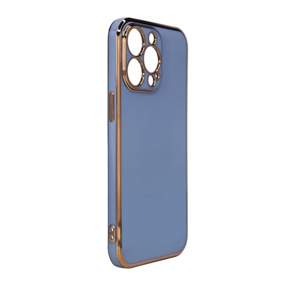 iPhone 12 Pro Max Skal Lighting Med Gelram - Blå