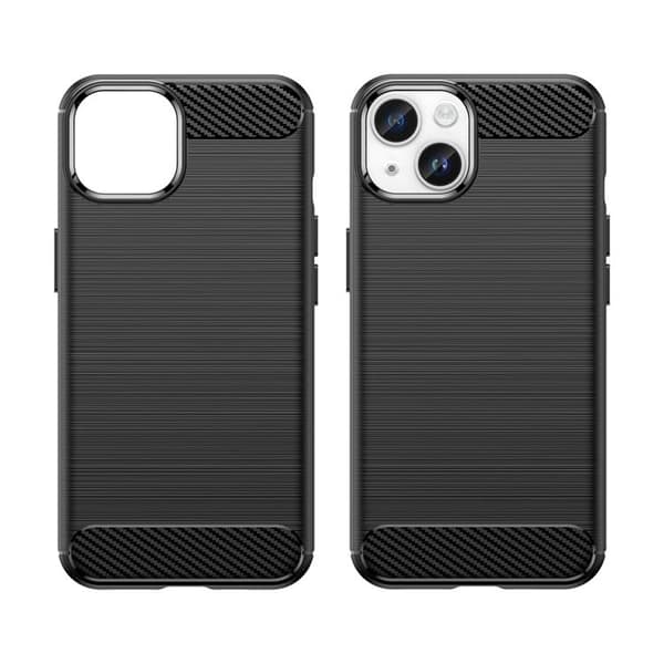 iPhone 14 Plus Skal Carbon Flexible Gel - Svart