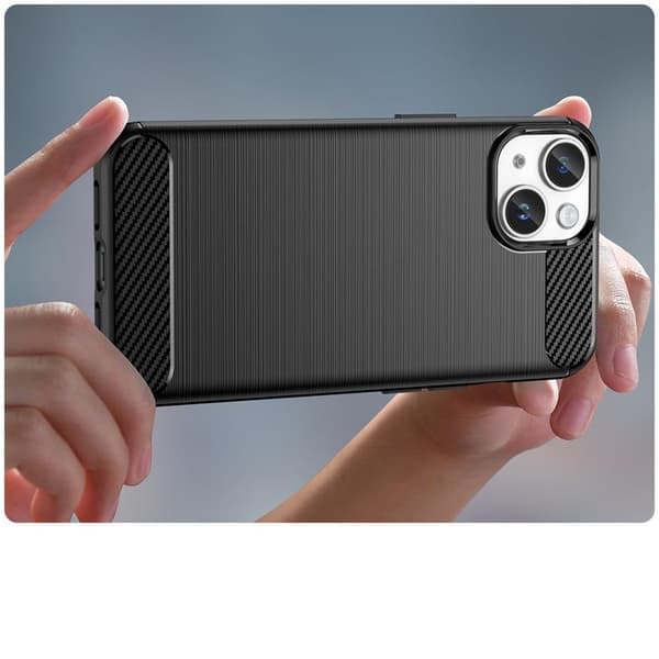 iPhone 14 Plus Skal Carbon Flexible Gel - Svart