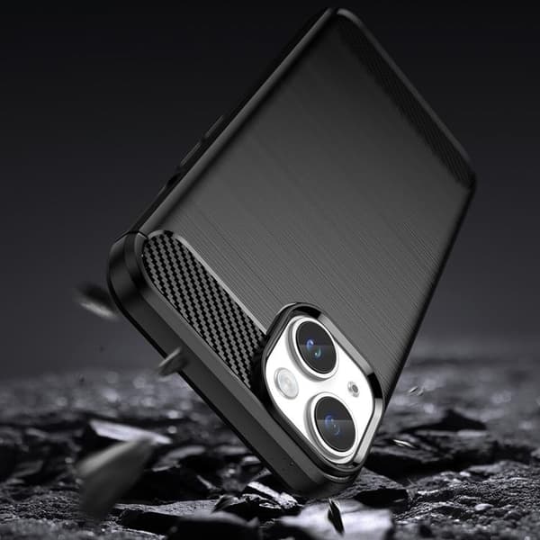 iPhone 14 Plus Skal Carbon Flexible Gel - Svart