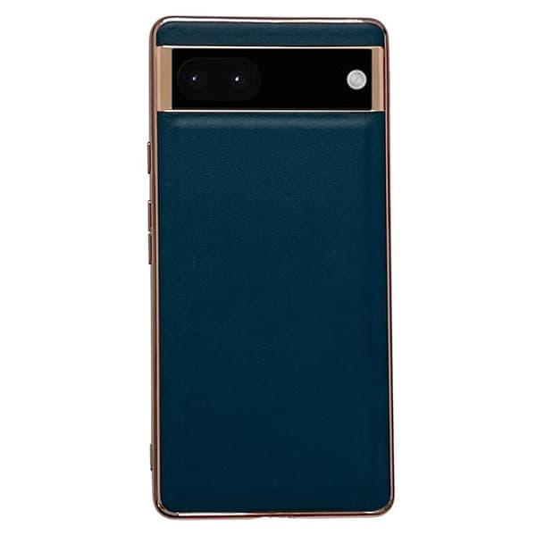 Google Pixel 7 Skal Äkta Läder Electroplating - Grön